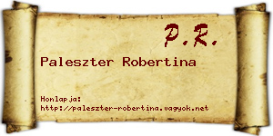 Paleszter Robertina névjegykártya